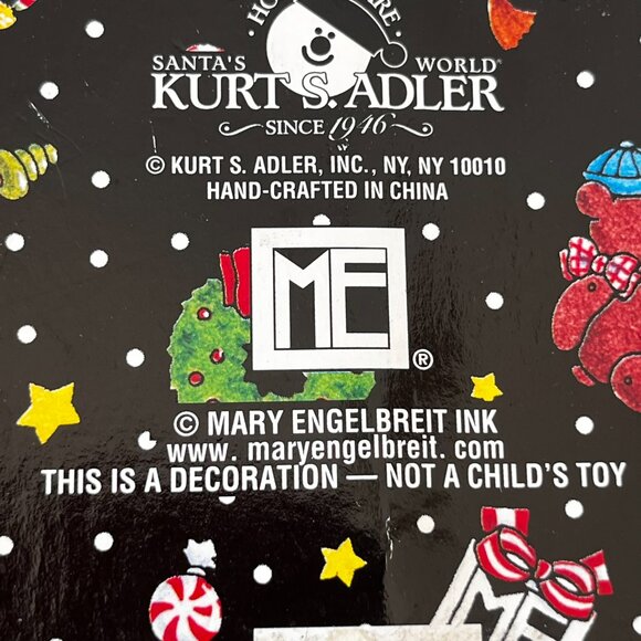 Mary Engelbreit Kurt Adler Christmas Ornament Heart Cookie Doily Holly Vintage - Picture 7 of 9